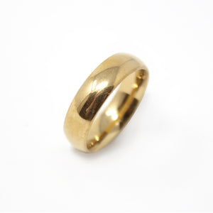 Stainless Steel 18K Gold Pl Band Ring 6MM - Mimmic Fashion Jewelry