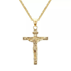 Stainless Steel 2" Crucifix Pendant