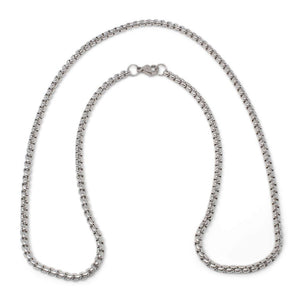 St Steel 24" Box Chain Necklace - Mimmic Fashion Jewelry