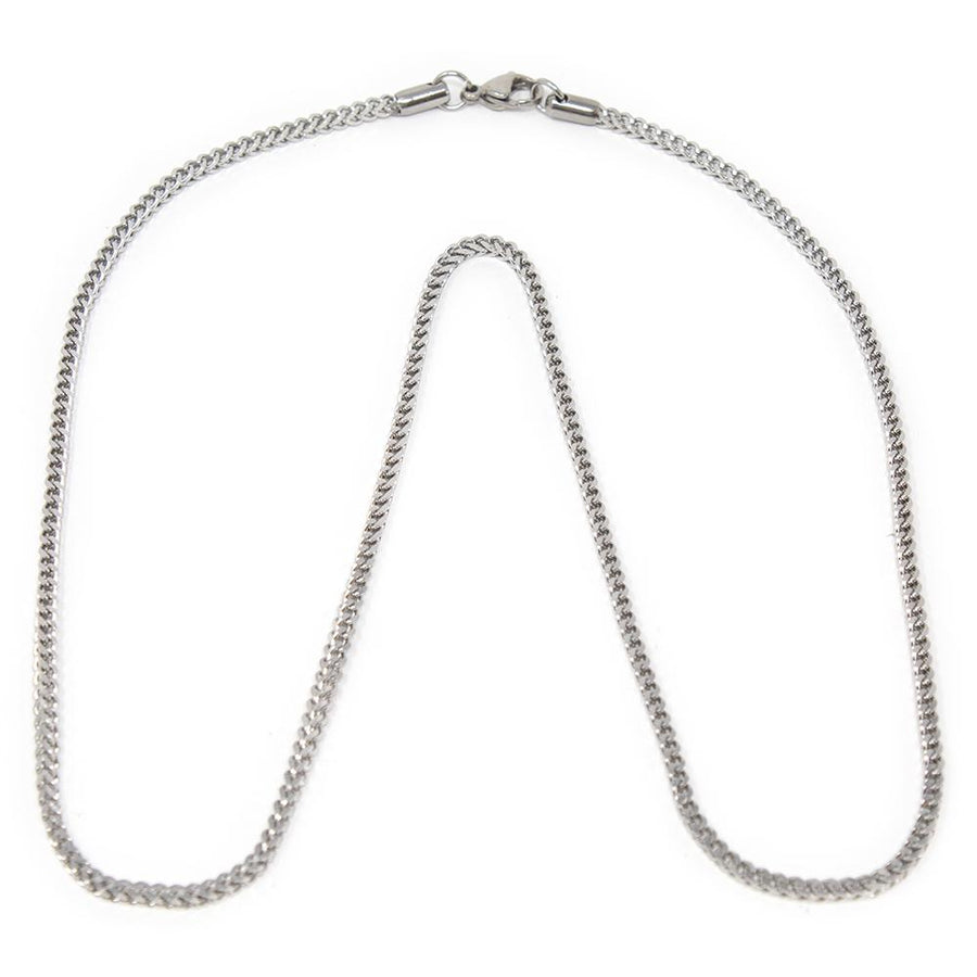 Stainless Steel 2MM Square Foxtail Chain Necklace 24 Inch - Mimmic Fashion Jewelry