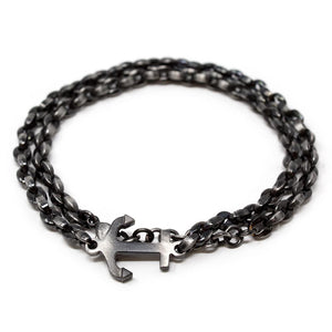 Stainless Steel Anchor Chain Wrap Bracelet - Mimmic Fashion Jewelry