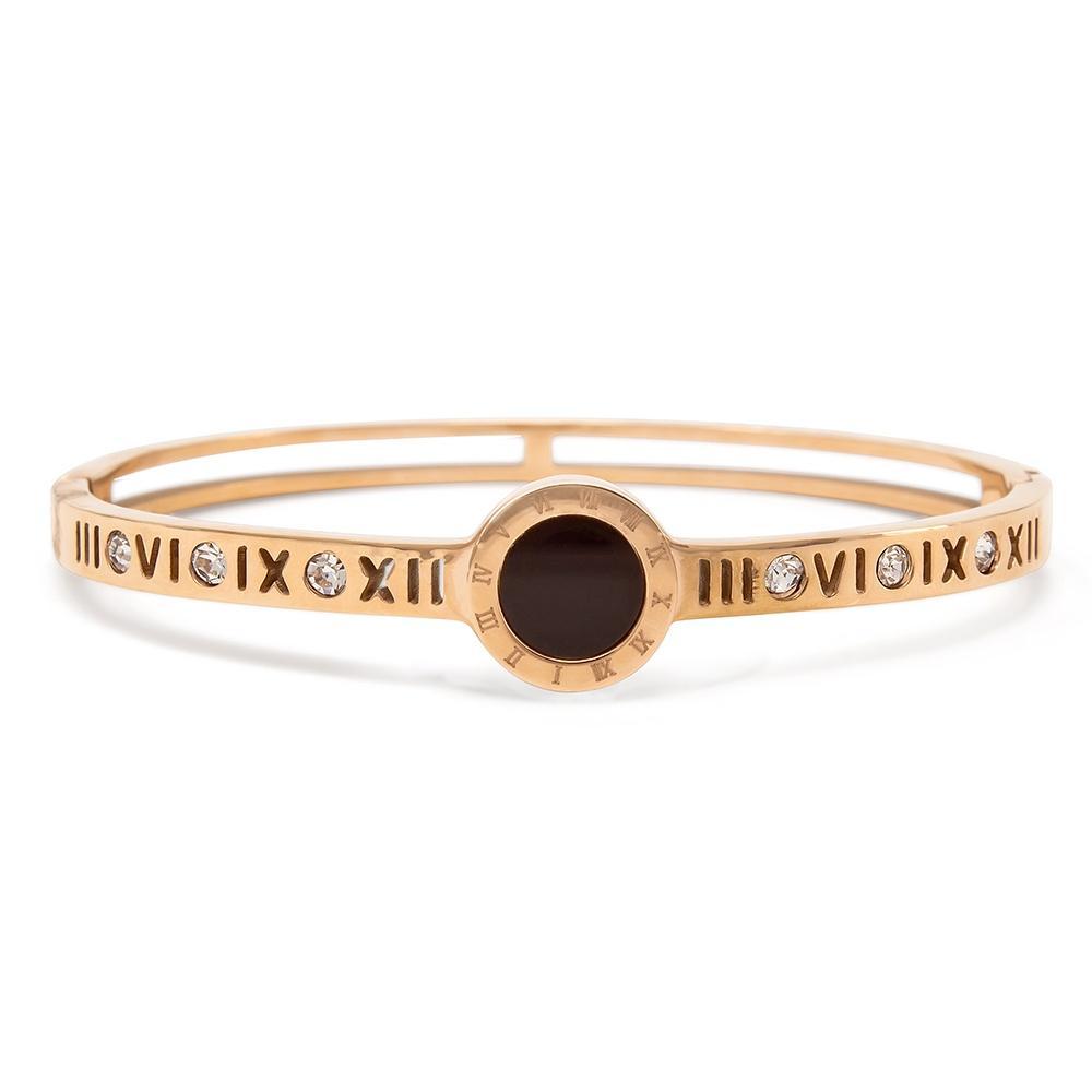 Roman Numeral Bracelet Roman Number Bangles Etched Stainless 
