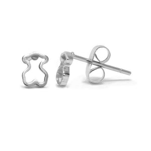 Stainless St Bear Cluster Neck Earrings Set - Mimmic Fashion Jewelry