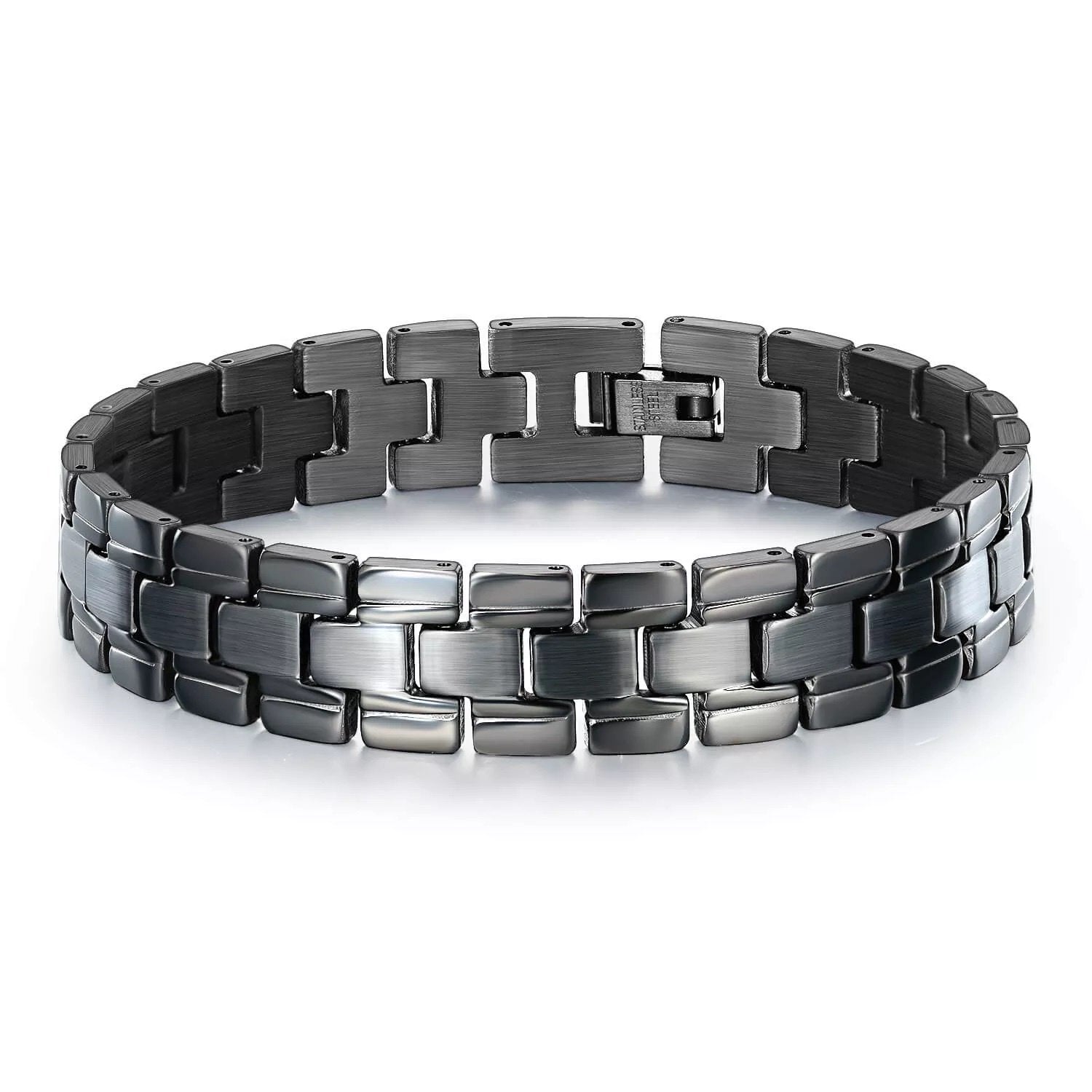 Mens Multi Strand Leather and Box Chain Bracelet in Stainless Steel – Day's  Jewelers