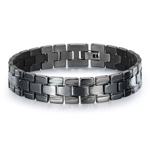 Stainless Steel Black IP Men's Bracelet