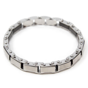 Stainless Steel Black Ion Plated Reversible Bracelet - Mimmic Fashion Jewelry