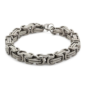 Stainless Steel Byzantine Style Chain Bracelet - Mimmic Fashion Jewelry