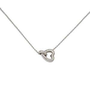 Stainless Steel CZ Pave Heart Necklace - Mimmic Fashion Jewelry