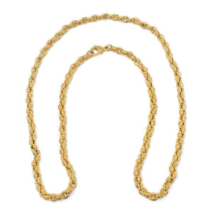 St Steel Chain Link Necklace GoldPl - Mimmic Fashion Jewelry