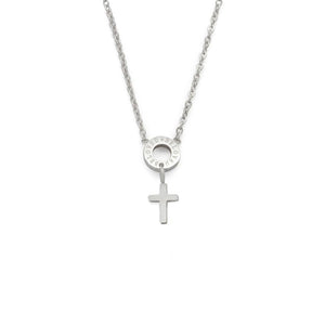 Stainless Steel Cross Beloved Necklace - Mimmic Fashion Jewelry