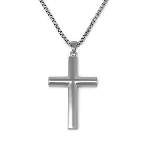 Stainless Steel Cross Pendant in Chain - Mimmic Fashion Jewelry