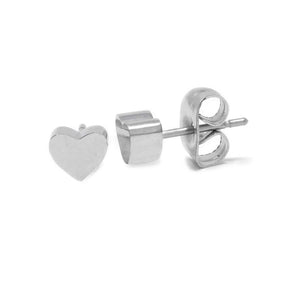Stainless St Crystal Heart Layered Neck Earrings Set - Mimmic Fashion Jewelry