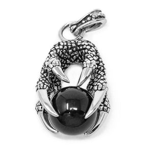 Stainless Steel Dragon Claw with Ball Pendant - Mimmic Fashion Jewelry