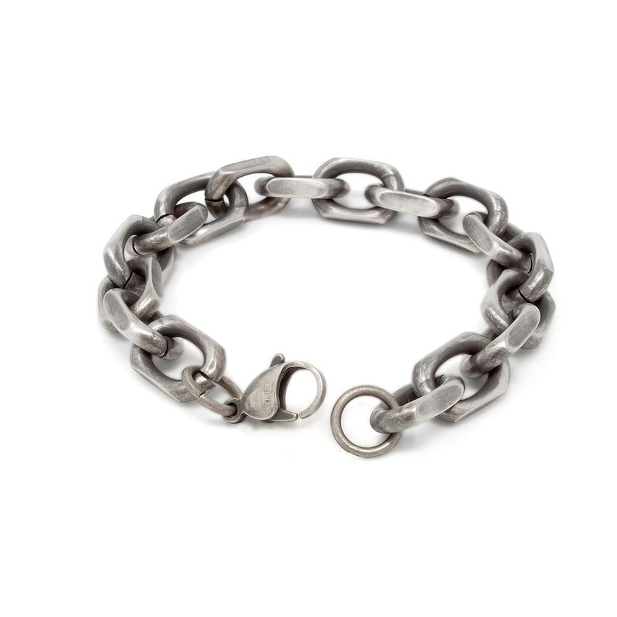 Stainless St Faceted Rolo Chain Bracelet - Mimmic Fashion Jewelry