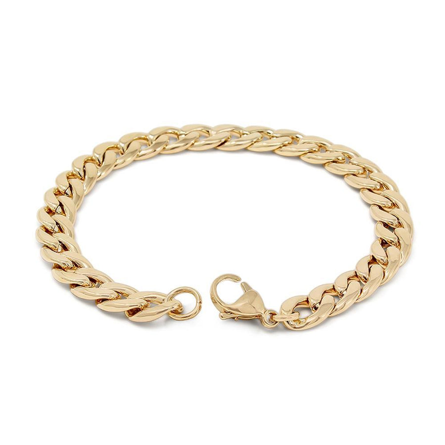 Stainless Steel Gold Plated Link Bracelet - Mimmic Fashion Jewelry
