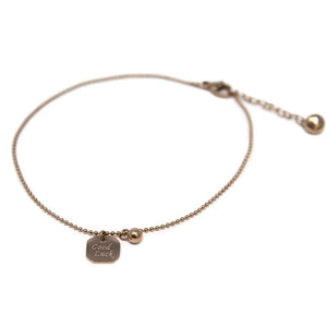 Stainless Steel Good Luck Anklet Rose Gold Plated