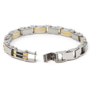 Stainless Steel Ion Plated Gold Bracelet - Mimmic Fashion Jewelry