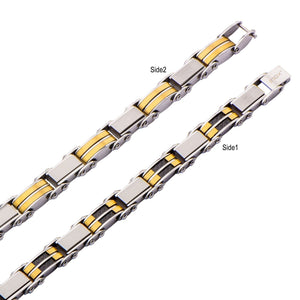 Stainless Steel Ion Plated Gold Bracelet - Mimmic Fashion Jewelry