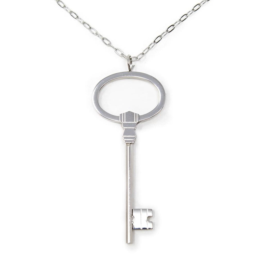 Stainless Steel Key Pendant Necklace1 - Mimmic Fashion Jewelry