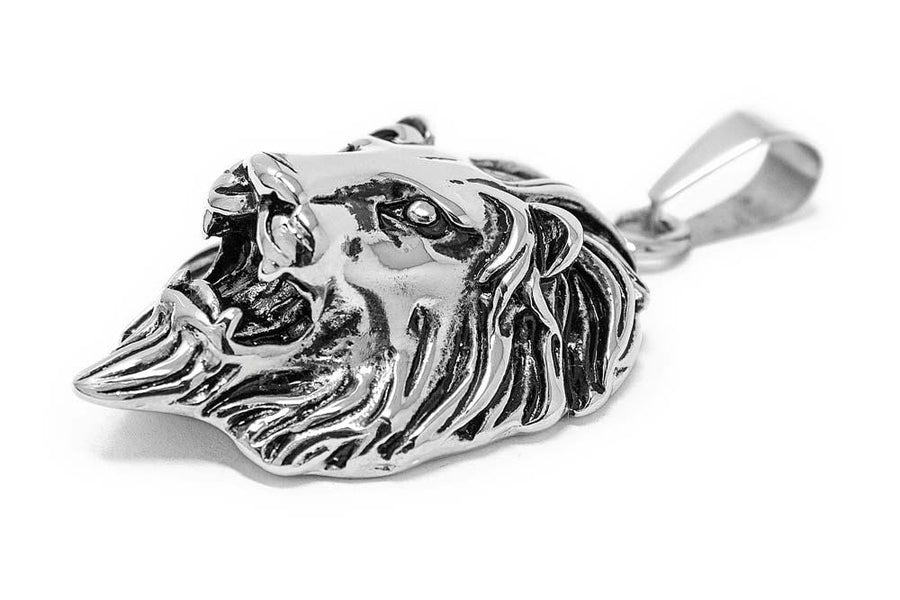 Stainless Steel Lion Head Pendant - Mimmic Fashion Jewelry