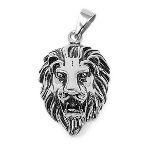 Stainless Steel Lion Head Pendant - Mimmic Fashion Jewelry