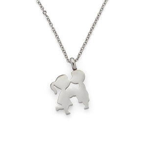 Stainless Steel Little Kiss Necklace - Mimmic Fashion Jewelry