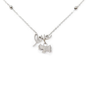 Stainless Steel Love Dog Necklace - Mimmic Fashion Jewelry
