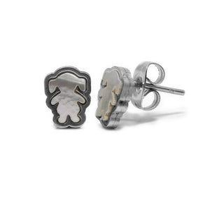 Stainless St MOP Girl Neck Earrings Set - Mimmic Fashion Jewelry