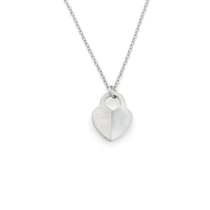 Stainless St MOP Heart Choker - Mimmic Fashion Jewelry