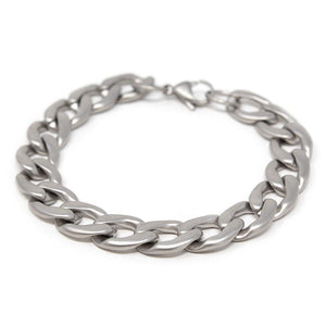 Stainless Steel Matte Curb Chain Bracelet - Mimmic Fashion Jewelry