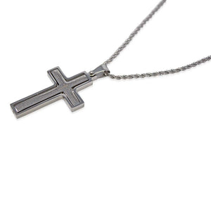Stainless Steel Men's Necklace Pray Cross - Mimmic Fashion Jewelry