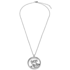 Stainless St Mom Glass Locket Neck - Mimmic Fashion Jewelry