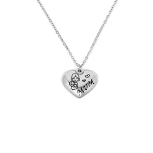 Stainless St Mum Heart Pendant Necklace - Mimmic Fashion Jewelry