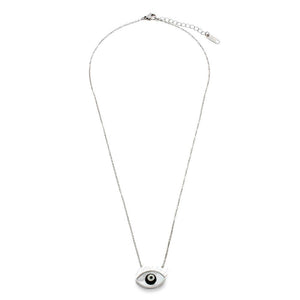 Stainless Steel Necklace Eye Mother of Pearl - Mimmic Fashion Jewelry