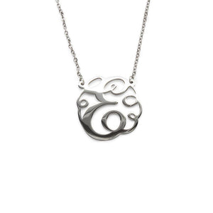 Stainless Steel Necklace Initial - E - Mimmic Fashion Jewelry