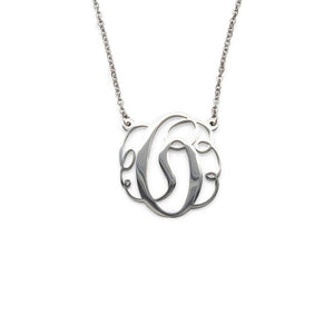Stainless Steel Necklace Initial - O - Mimmic Fashion Jewelry