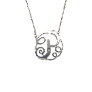Stainless Steel Necklace Initial - P - Mimmic Fashion Jewelry