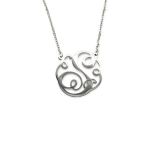 Stainless Steel Necklace Initial - S - Mimmic Fashion Jewelry