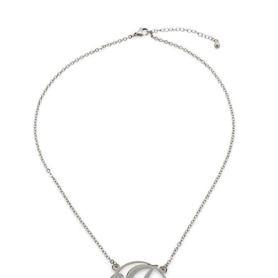 Stainless Steel Necklace Initial - V - Mimmic Fashion Jewelry