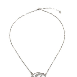 Stainless Steel Necklace Initial - W - Mimmic Fashion Jewelry