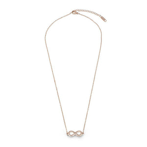 Stainless ST Neck Love Infinity RoseGold Pl - Mimmic Fashion Jewelry