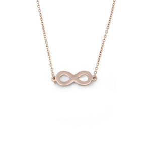 Stainless ST Neck Love Infinity RoseGold Pl - Mimmic Fashion Jewelry