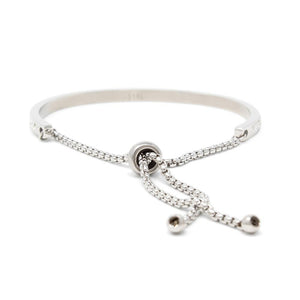 Stainless ST Pave Crystal Slide Bracelet - Mimmic Fashion Jewelry