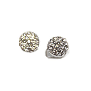 Stainless Steel Pave Evil Eye Earrings - Mimmic Fashion Jewelry