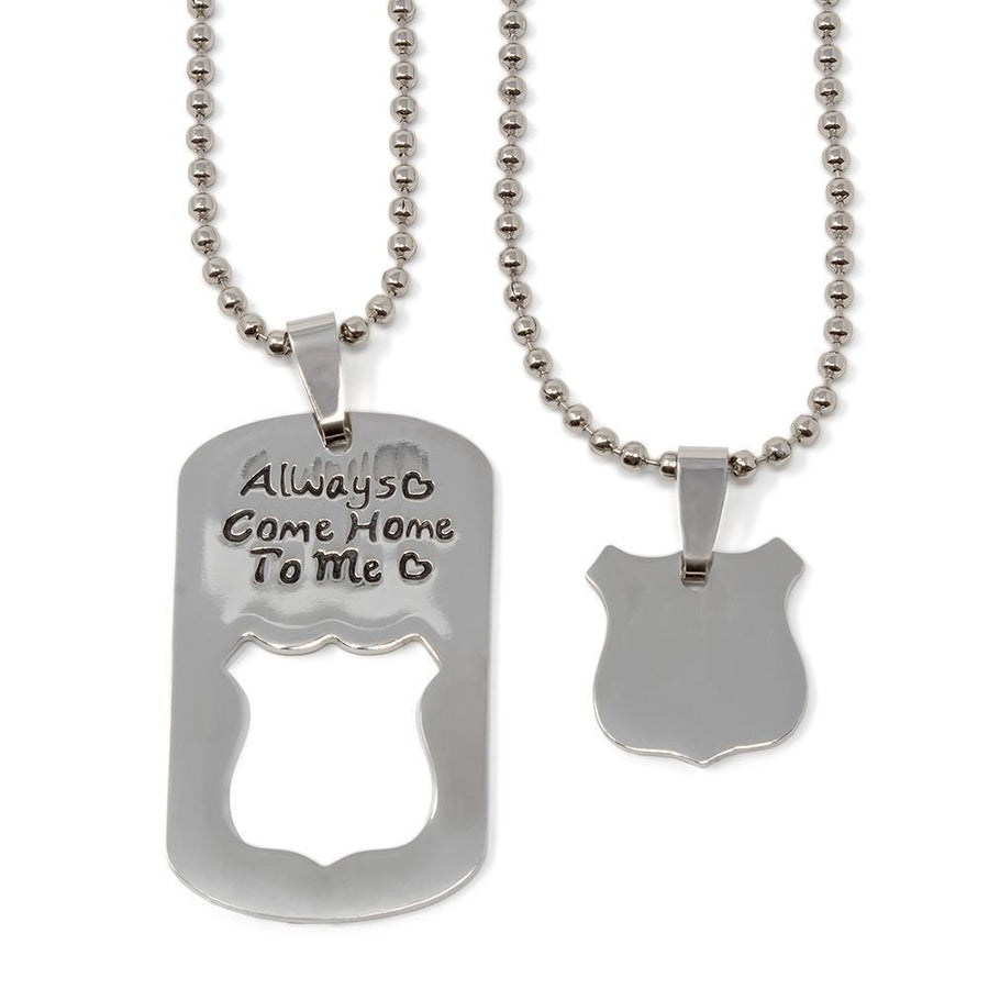 St Steel Police Dogtag - Mimmic Fashion Jewelry