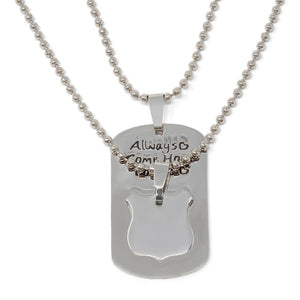 St Steel Police Dogtag - Mimmic Fashion Jewelry