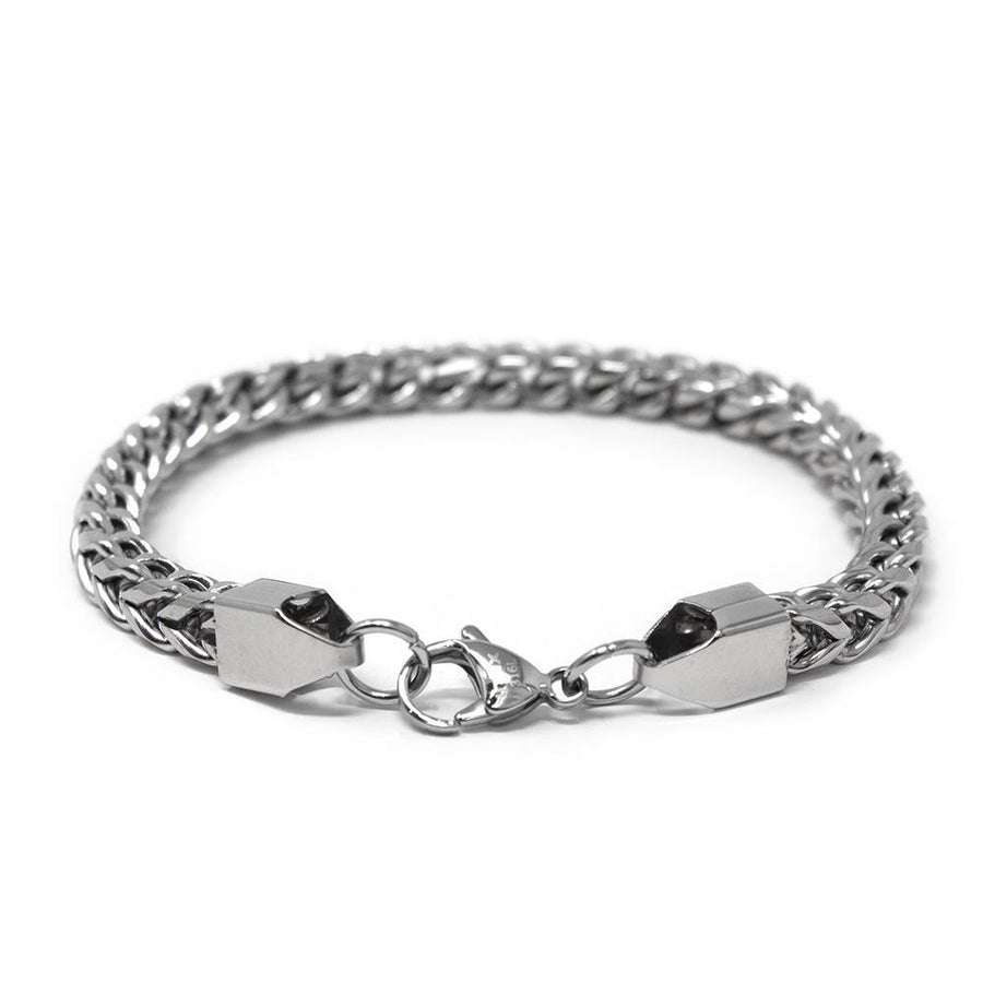 Stainless Steel Rounded Franco Chain Bracelet - Mimmic Fashion Jewelry