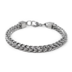 Stainless Steel Rounded Franco Chain Bracelet - Mimmic Fashion Jewelry