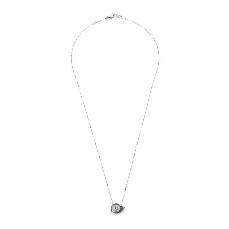 Stainless Steel Snail MOP Necklace - Mimmic Fashion Jewelry