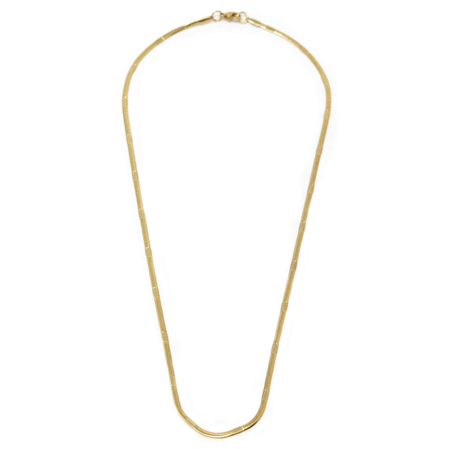Stainless Steel Snake Chain Necklace Gold Pl - Mimmic Fashion Jewelry